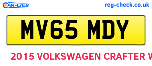 MV65MDY are the vehicle registration plates.