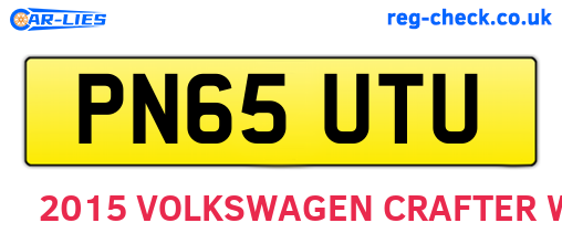 PN65UTU are the vehicle registration plates.