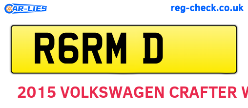 R6RMD are the vehicle registration plates.