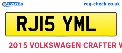RJ15YML are the vehicle registration plates.