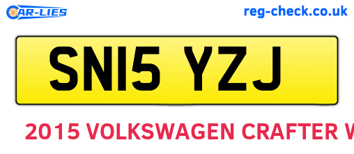 SN15YZJ are the vehicle registration plates.