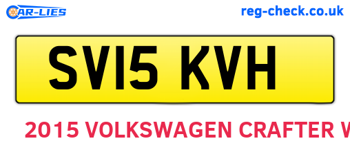 SV15KVH are the vehicle registration plates.