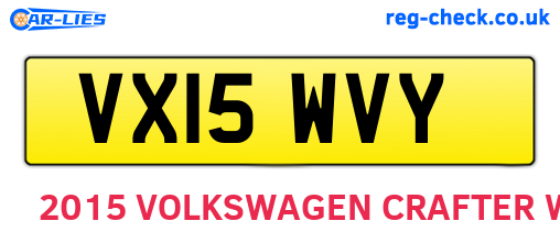 VX15WVY are the vehicle registration plates.