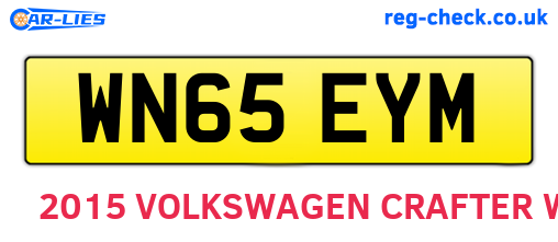 WN65EYM are the vehicle registration plates.
