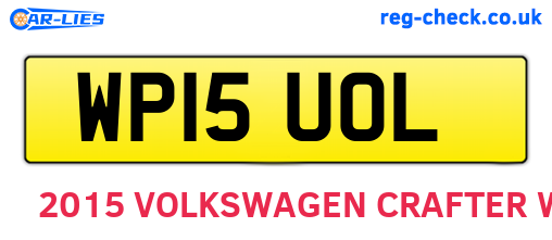 WP15UOL are the vehicle registration plates.