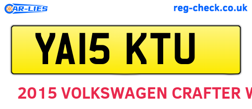 YA15KTU are the vehicle registration plates.