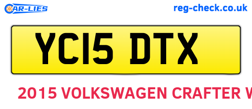 YC15DTX are the vehicle registration plates.