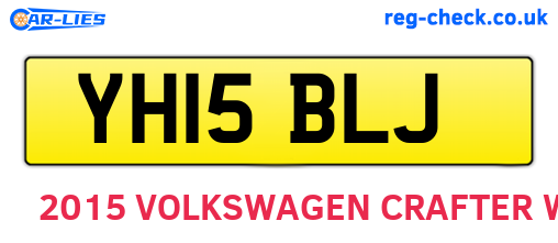 YH15BLJ are the vehicle registration plates.