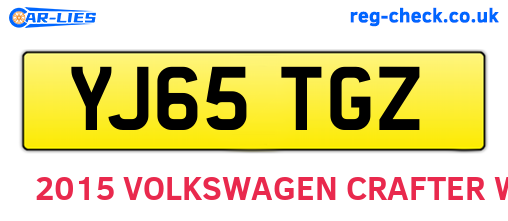 YJ65TGZ are the vehicle registration plates.