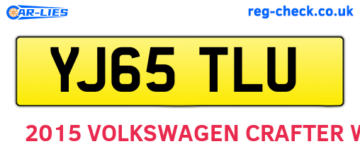 YJ65TLU are the vehicle registration plates.