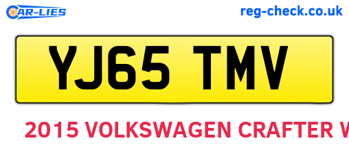 YJ65TMV are the vehicle registration plates.
