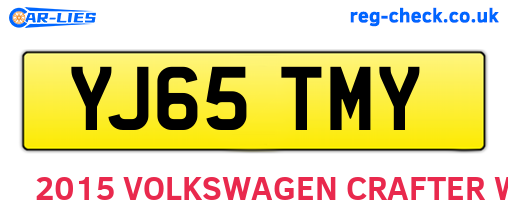 YJ65TMY are the vehicle registration plates.