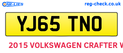 YJ65TNO are the vehicle registration plates.