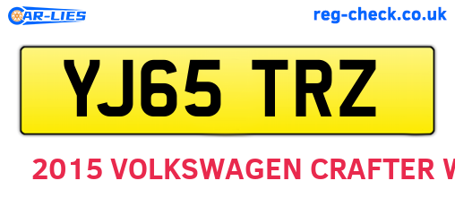 YJ65TRZ are the vehicle registration plates.
