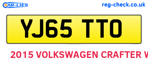 YJ65TTO are the vehicle registration plates.