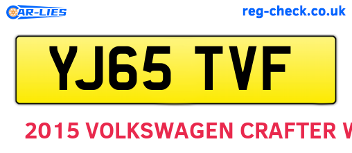 YJ65TVF are the vehicle registration plates.