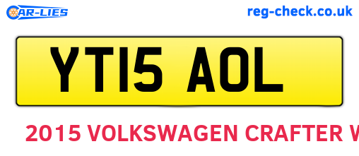 YT15AOL are the vehicle registration plates.