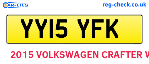 YY15YFK are the vehicle registration plates.