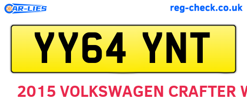 YY64YNT are the vehicle registration plates.