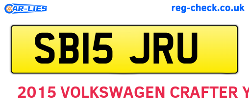 SB15JRU are the vehicle registration plates.