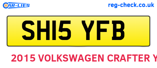 SH15YFB are the vehicle registration plates.