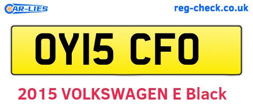 OY15CFO are the vehicle registration plates.