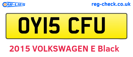 OY15CFU are the vehicle registration plates.