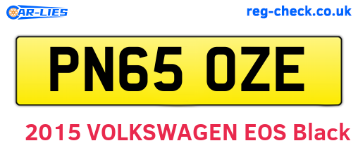 PN65OZE are the vehicle registration plates.