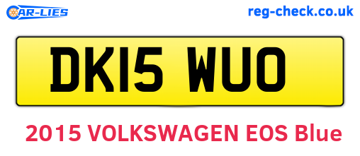 DK15WUO are the vehicle registration plates.