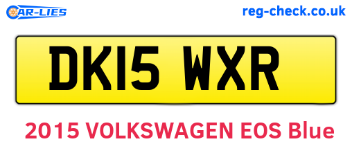 DK15WXR are the vehicle registration plates.