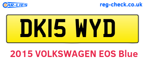 DK15WYD are the vehicle registration plates.