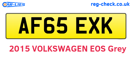 AF65EXK are the vehicle registration plates.