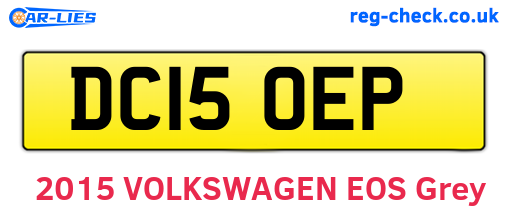 DC15OEP are the vehicle registration plates.