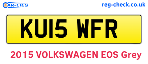 KU15WFR are the vehicle registration plates.