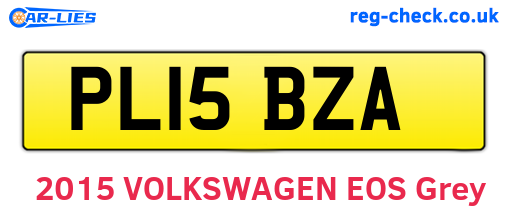 PL15BZA are the vehicle registration plates.