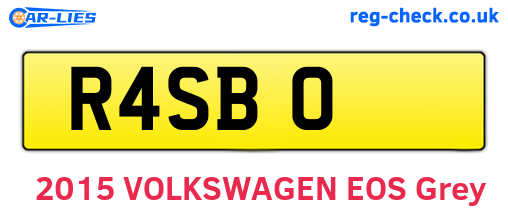 R4SBO are the vehicle registration plates.