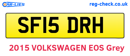 SF15DRH are the vehicle registration plates.