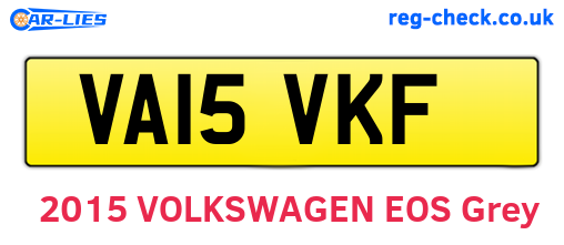 VA15VKF are the vehicle registration plates.