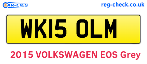 WK15OLM are the vehicle registration plates.