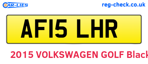 AF15LHR are the vehicle registration plates.