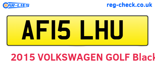 AF15LHU are the vehicle registration plates.