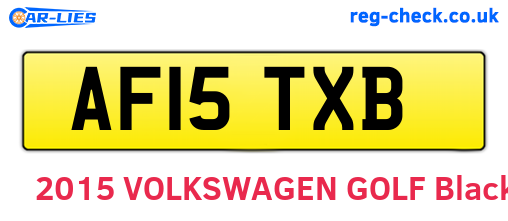 AF15TXB are the vehicle registration plates.