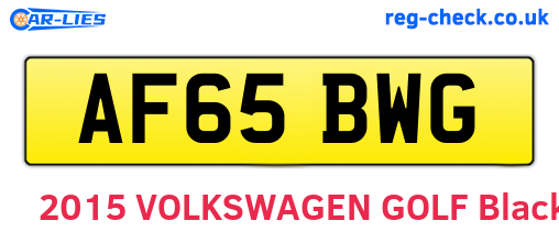 AF65BWG are the vehicle registration plates.
