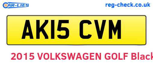 AK15CVM are the vehicle registration plates.