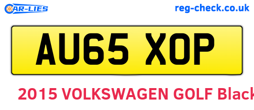 AU65XOP are the vehicle registration plates.
