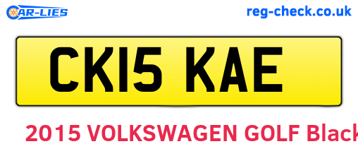CK15KAE are the vehicle registration plates.