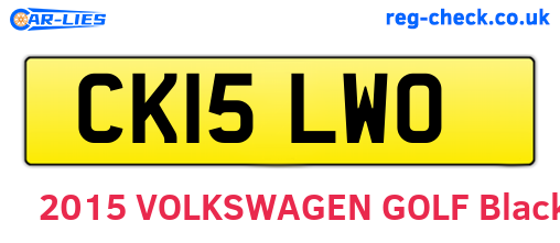 CK15LWO are the vehicle registration plates.