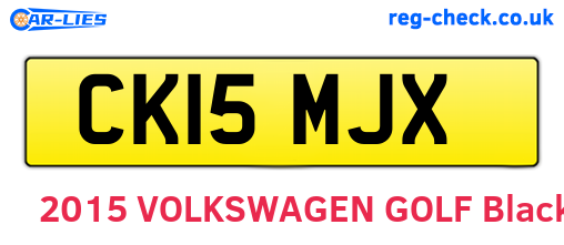 CK15MJX are the vehicle registration plates.