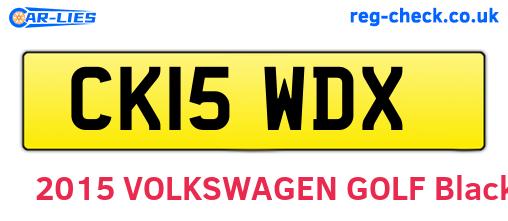 CK15WDX are the vehicle registration plates.