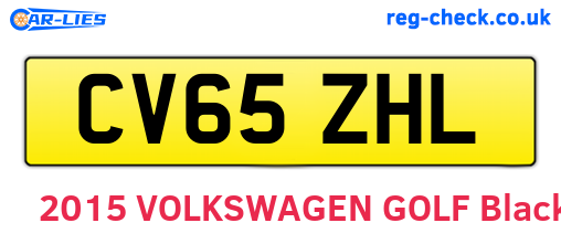 CV65ZHL are the vehicle registration plates.